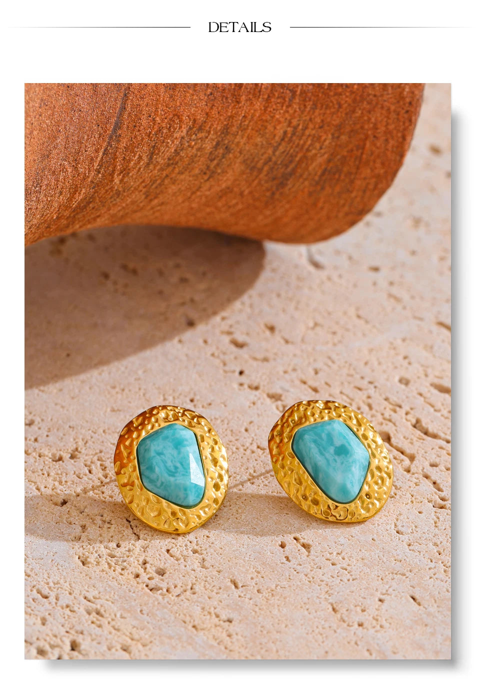 Natural Amazonite Stone Earrings