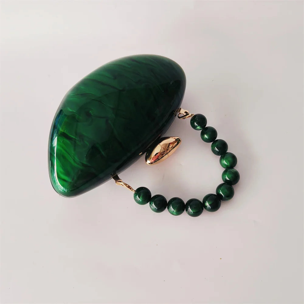 Mini Marble Green Pearl purse
