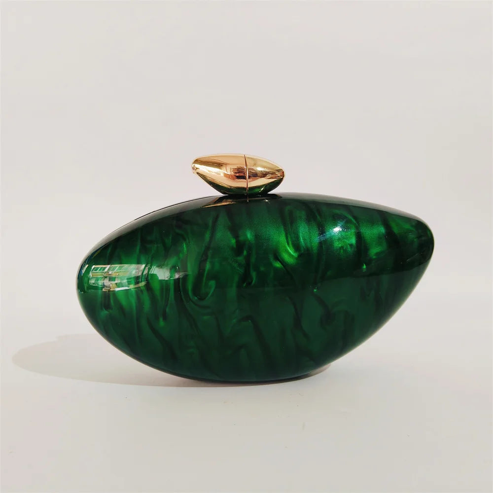 Mini Marble Green Pearl purse