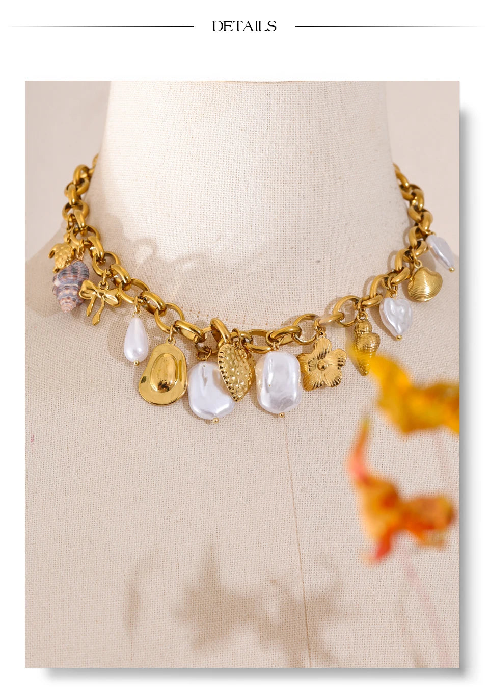 Pearls Seashell Necklace