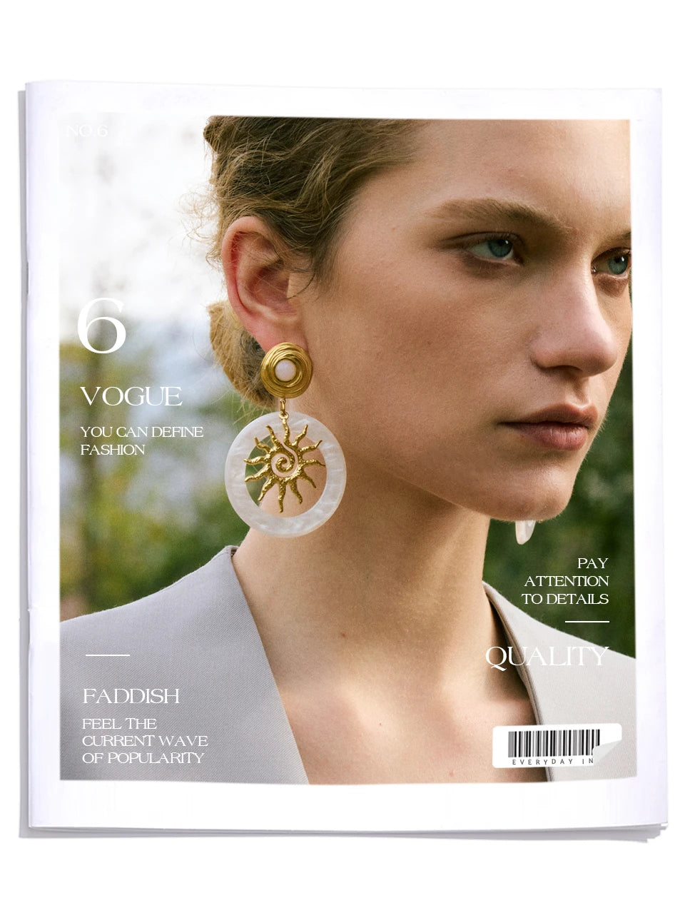 Sun Round Acrylic Earrings