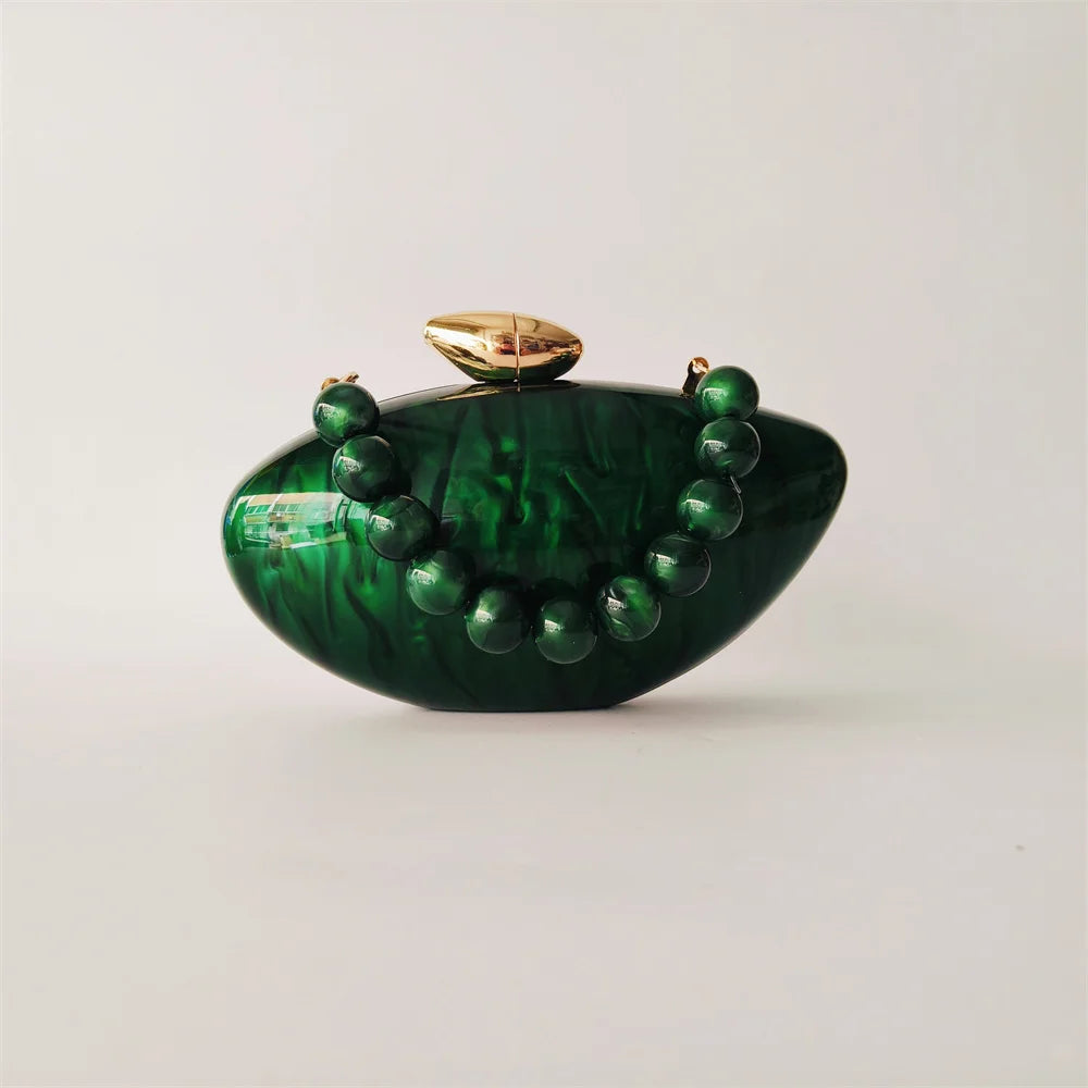 Mini Marble Green Pearl purse