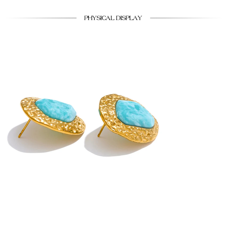 Natural Amazonite Stone Earrings