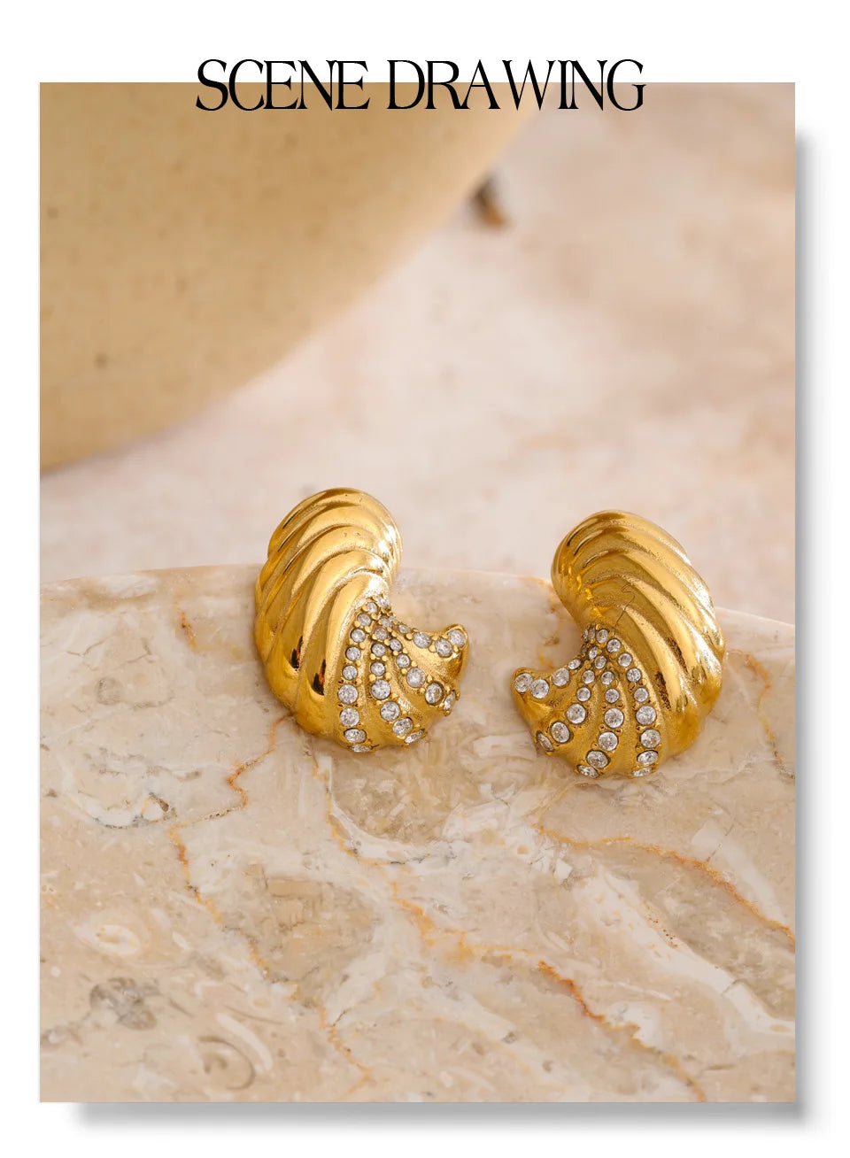 Gold stud earnings