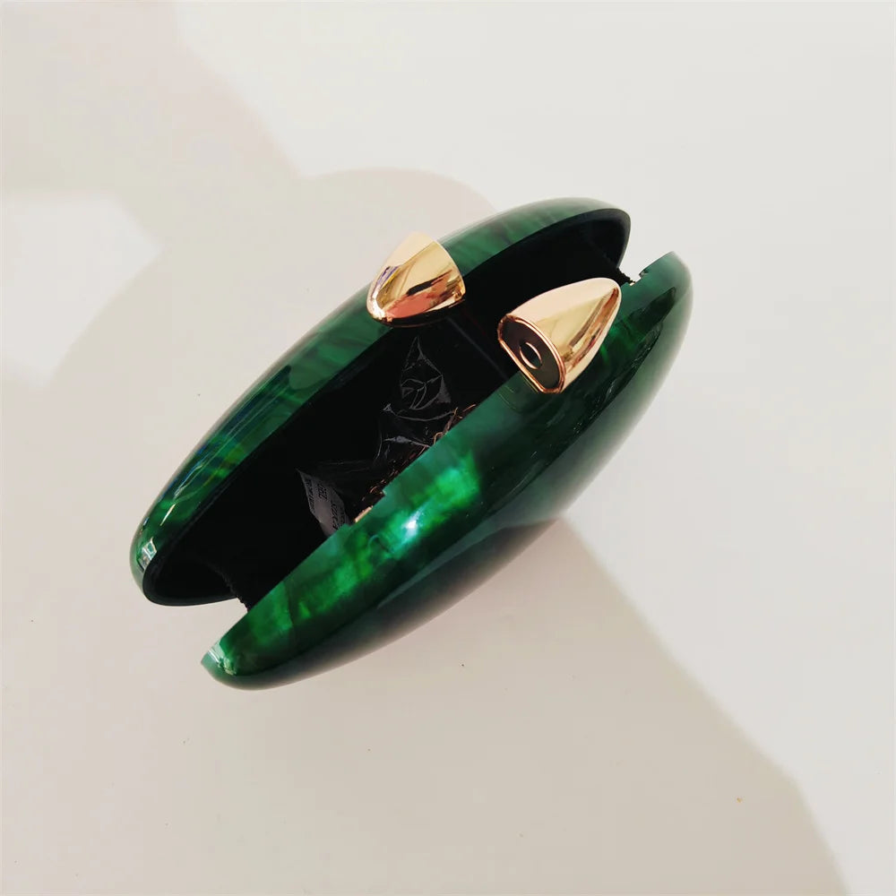 Mini Marble Green Pearl purse