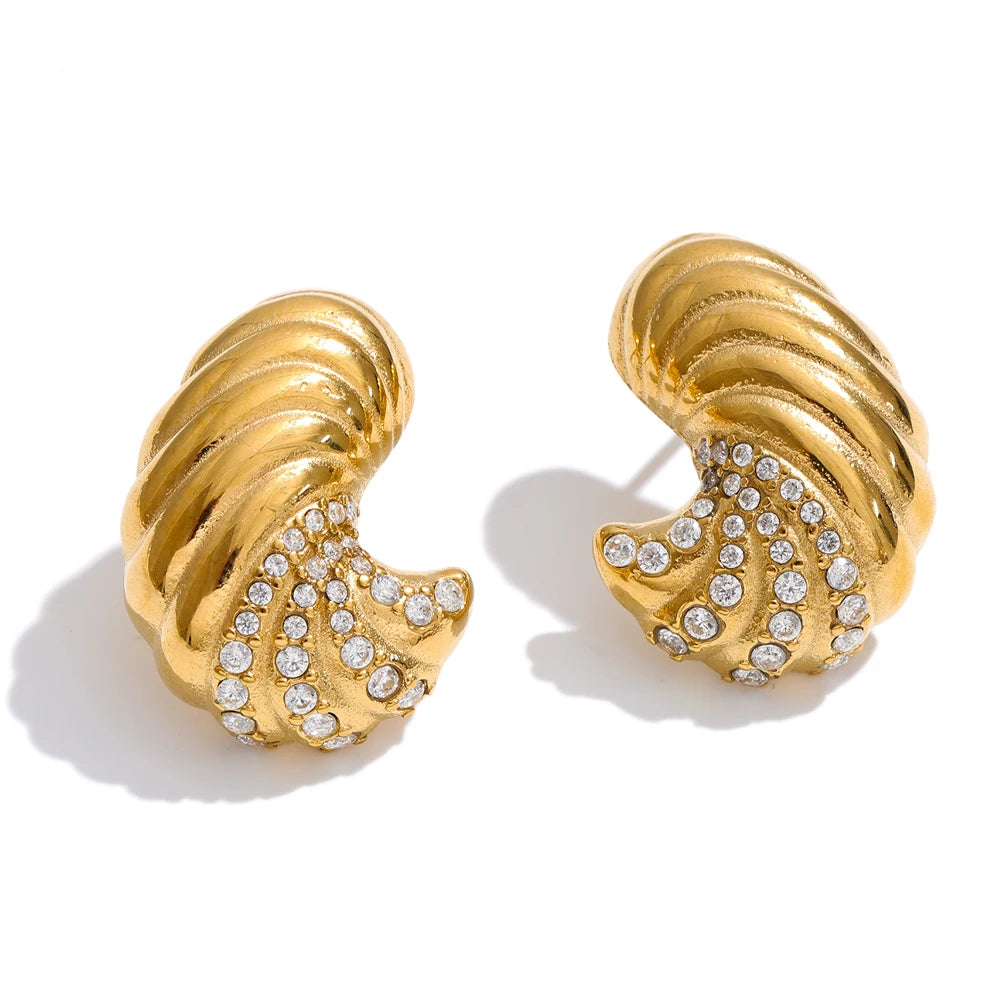 Gold stud earnings