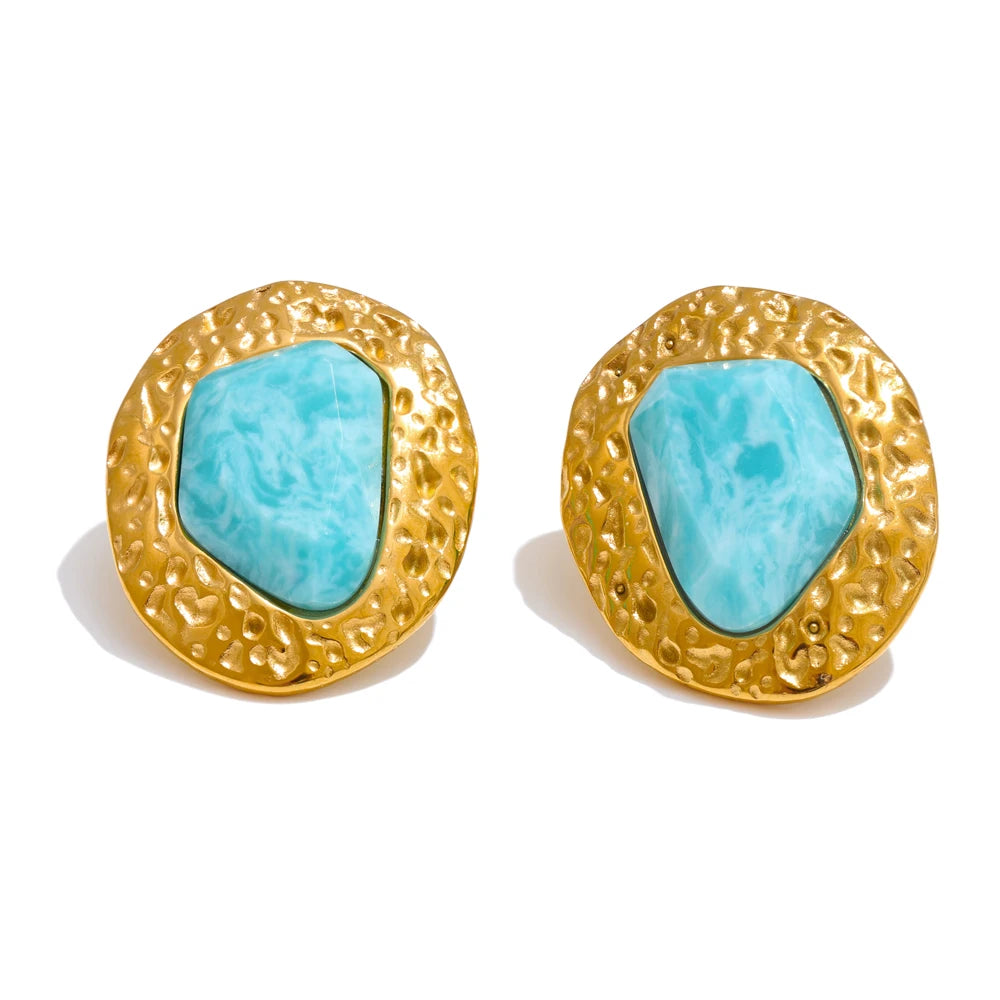 Natural Amazonite Stone Earrings