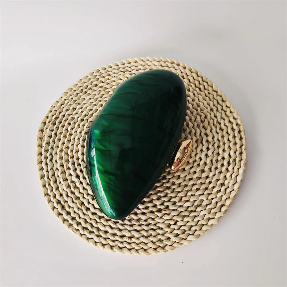 Mini Marble Green Pearl purse