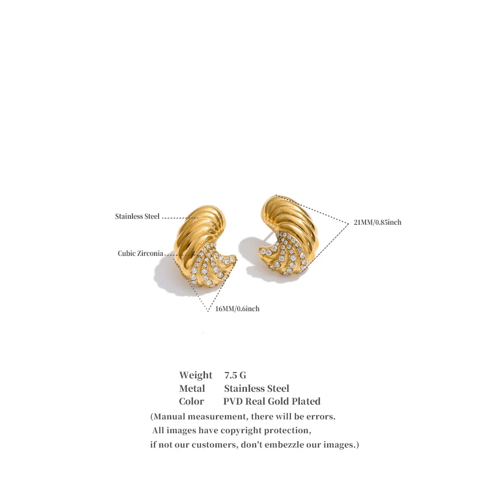 Gold stud earnings