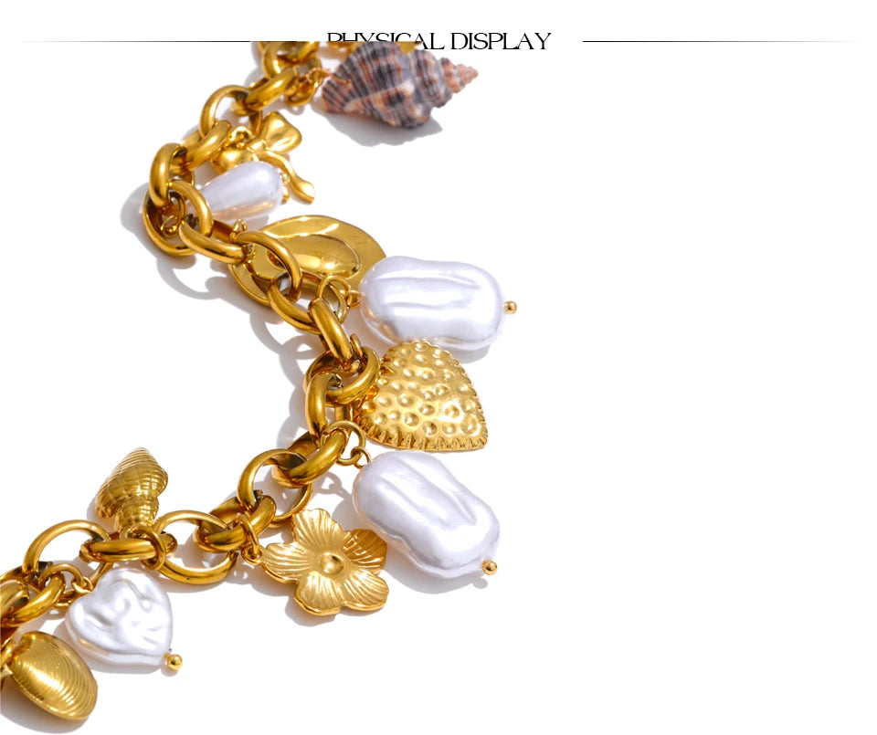 Pearls Seashell Necklace