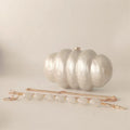 Beige White Pearl Beaded Handle Acrylic Design Purse Holiday Party Handbag