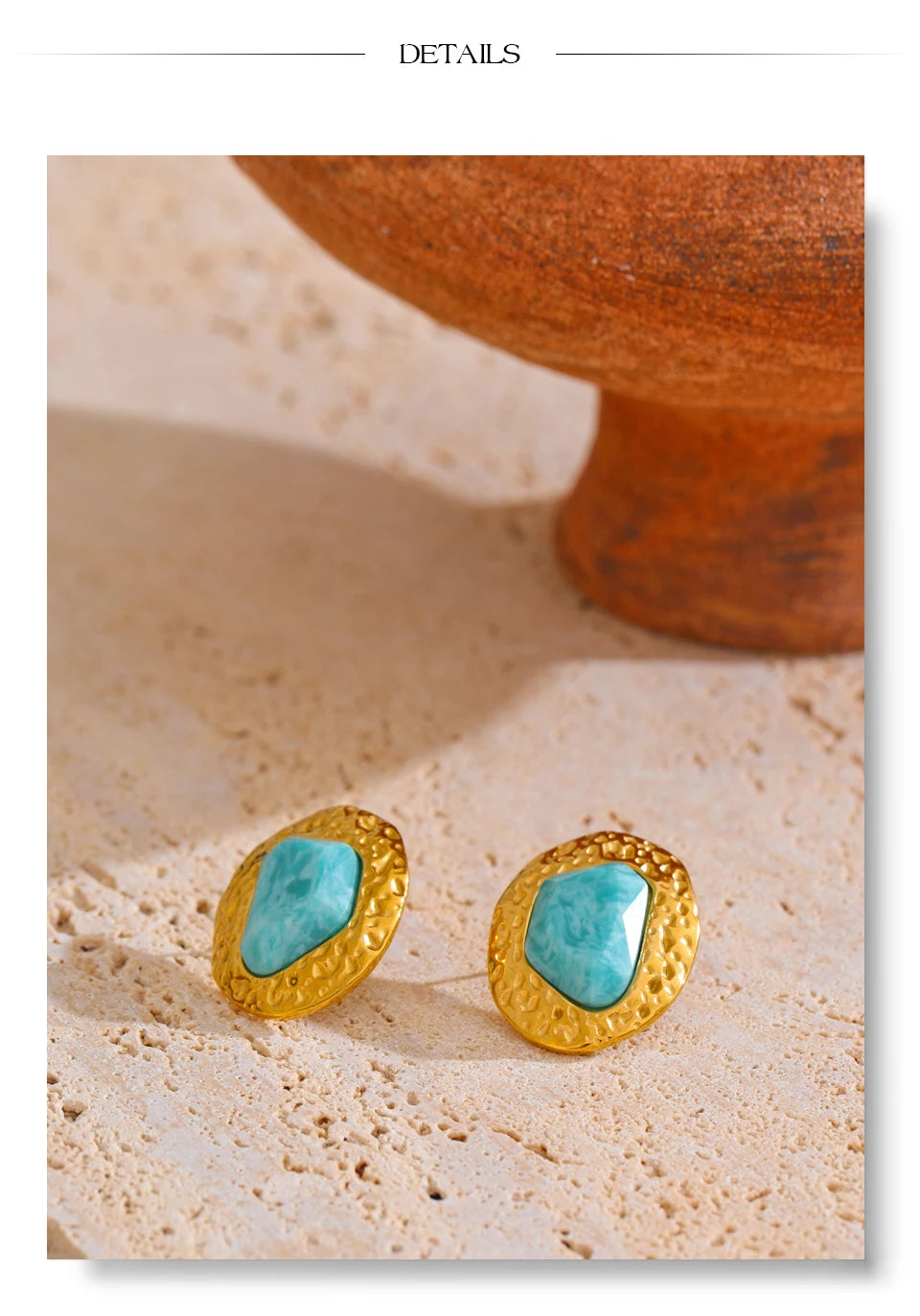 Natural Amazonite Stone Earrings